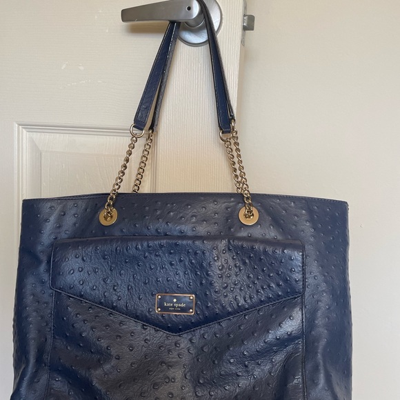 Kate Spade Tote. French navy. Used - Picture 2 of 8